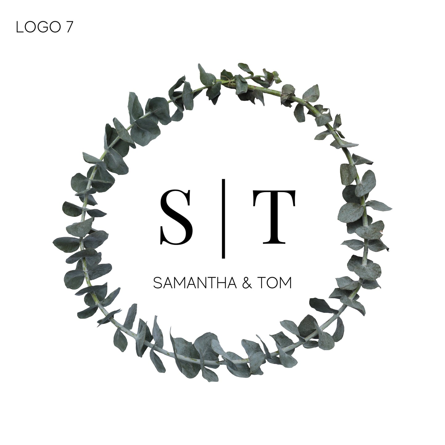 Wedding logo design | Wedding monogram | eucalyptus wedding logo | Floral wedding logo | Logo initials | Wedding emblem | Luxury monogram