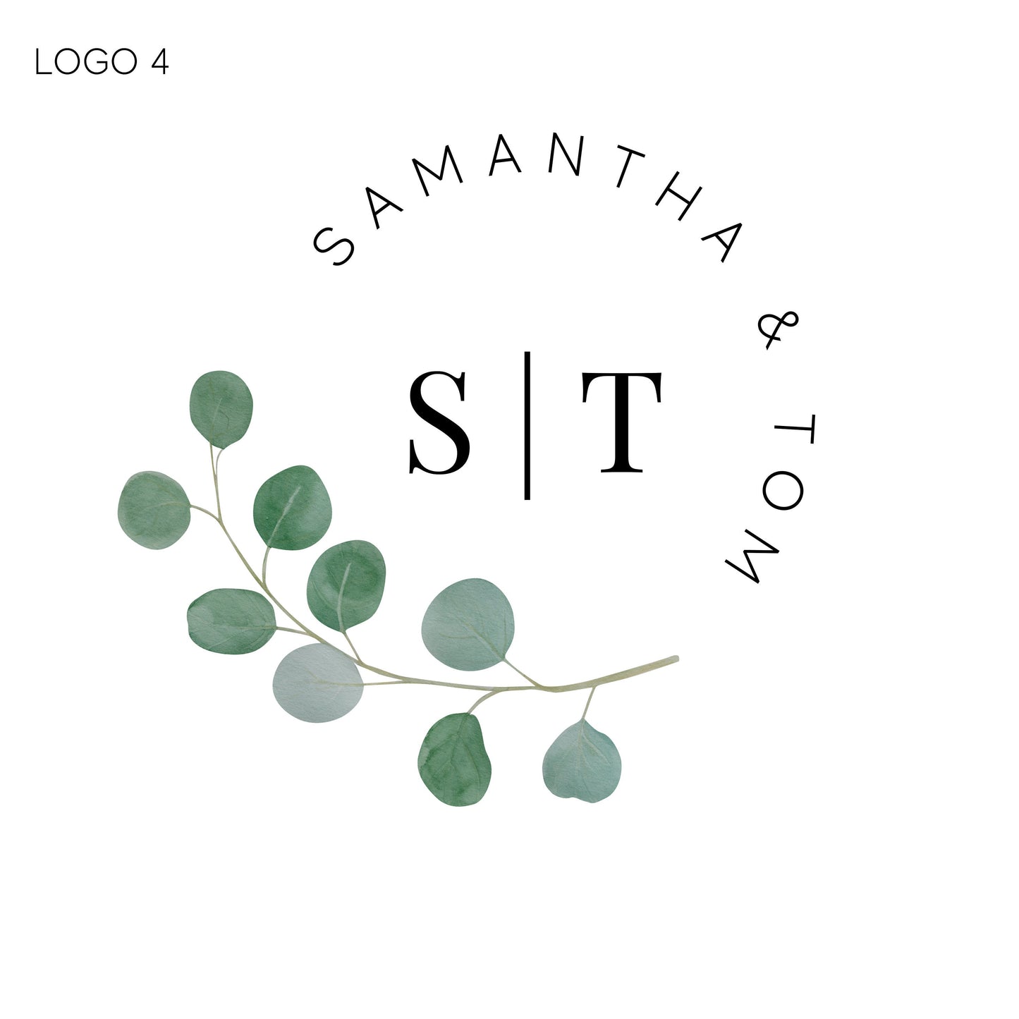 Wedding logo design | Wedding monogram | eucalyptus wedding logo | Floral wedding logo | Logo initials | Wedding emblem | Luxury monogram