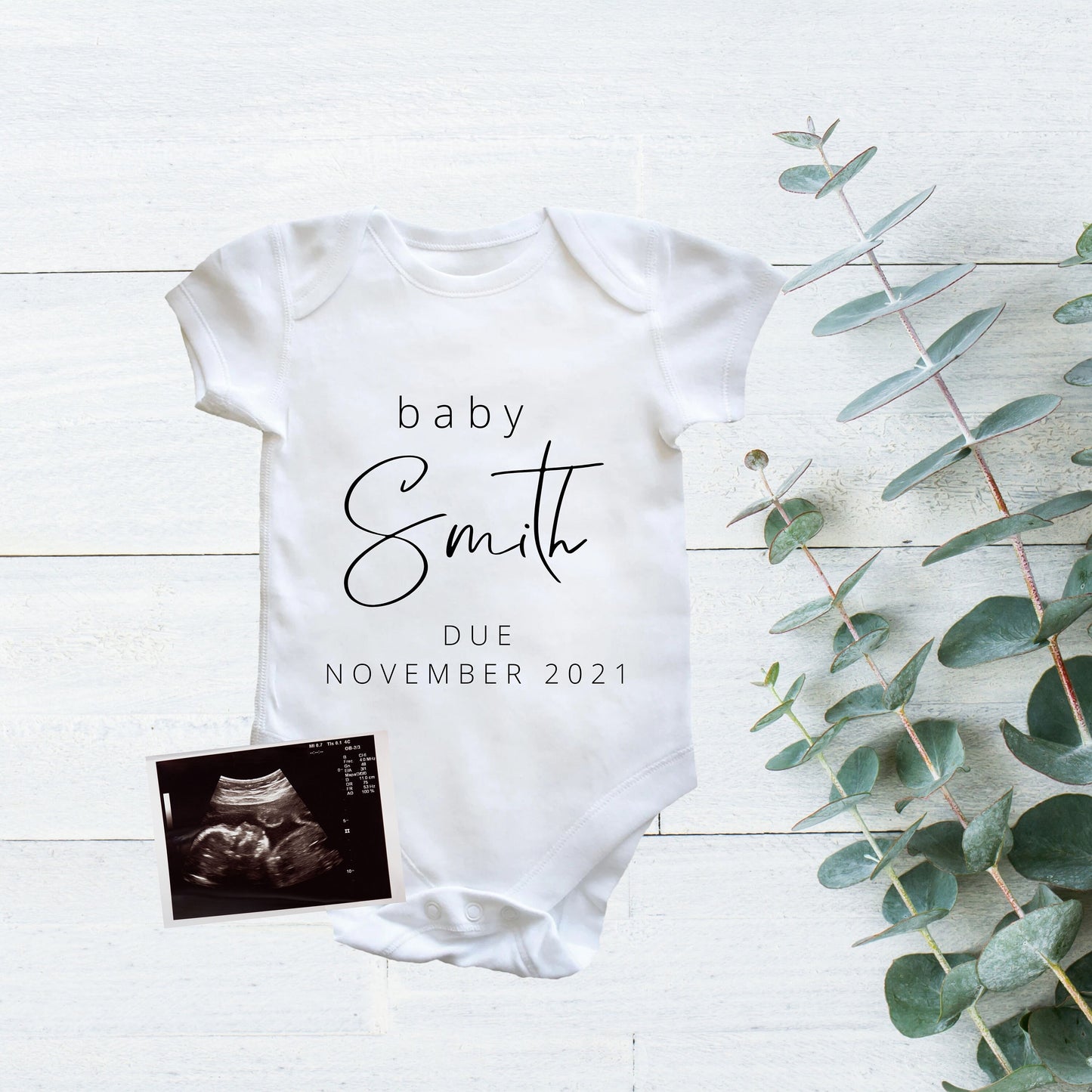 Pregnancy announcement vest | Personalised baby vest |  New baby Vest | Bodysuit