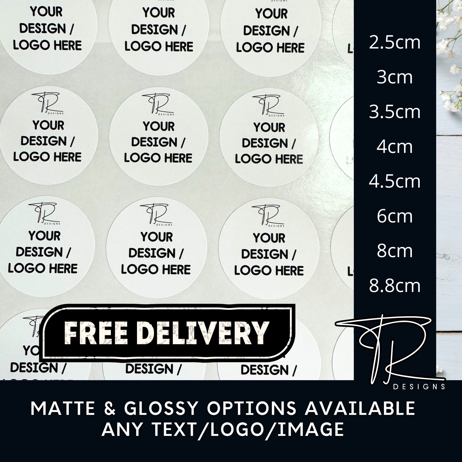 Stickers | Glossy or Matte Stickers | personalised stickers |  Business labels |