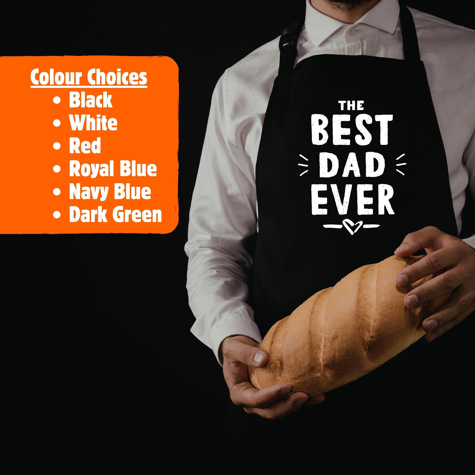 Best Dad Ever Father's Day Apron with pockets | Personalised Printed Kitchen Apr