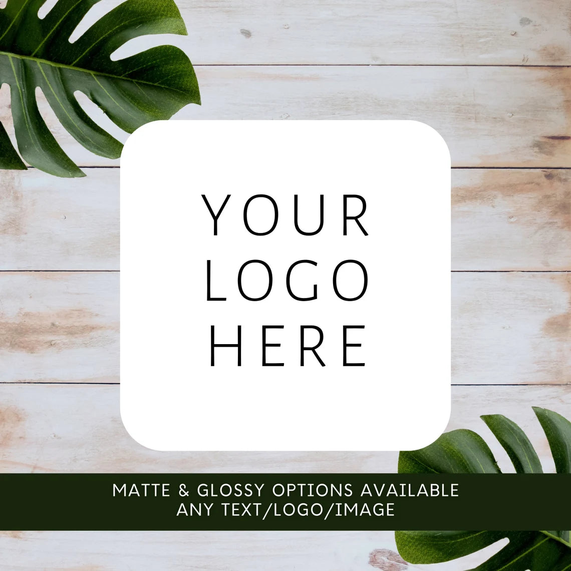 Custom personalised Square logo stickers