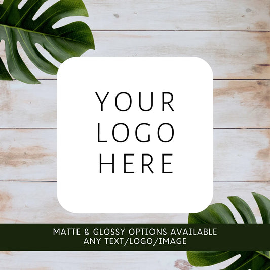 Custom personalised Square logo stickers