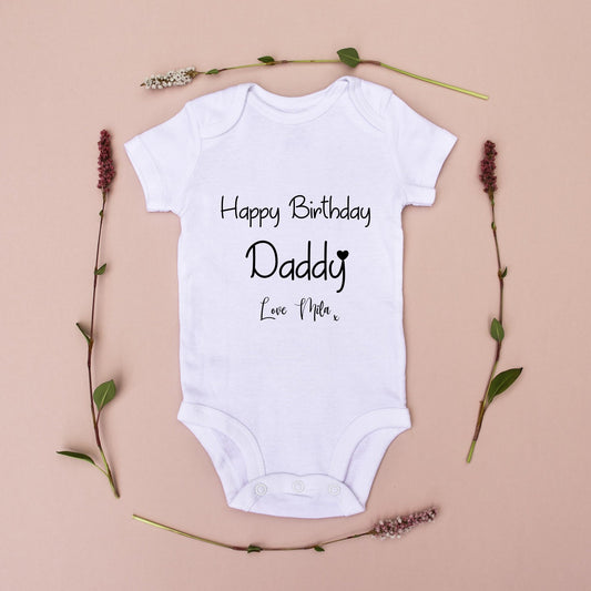 Personalised Happy Birthday Daddy Vest