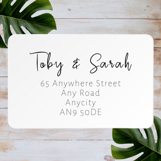 Wedding Address Label