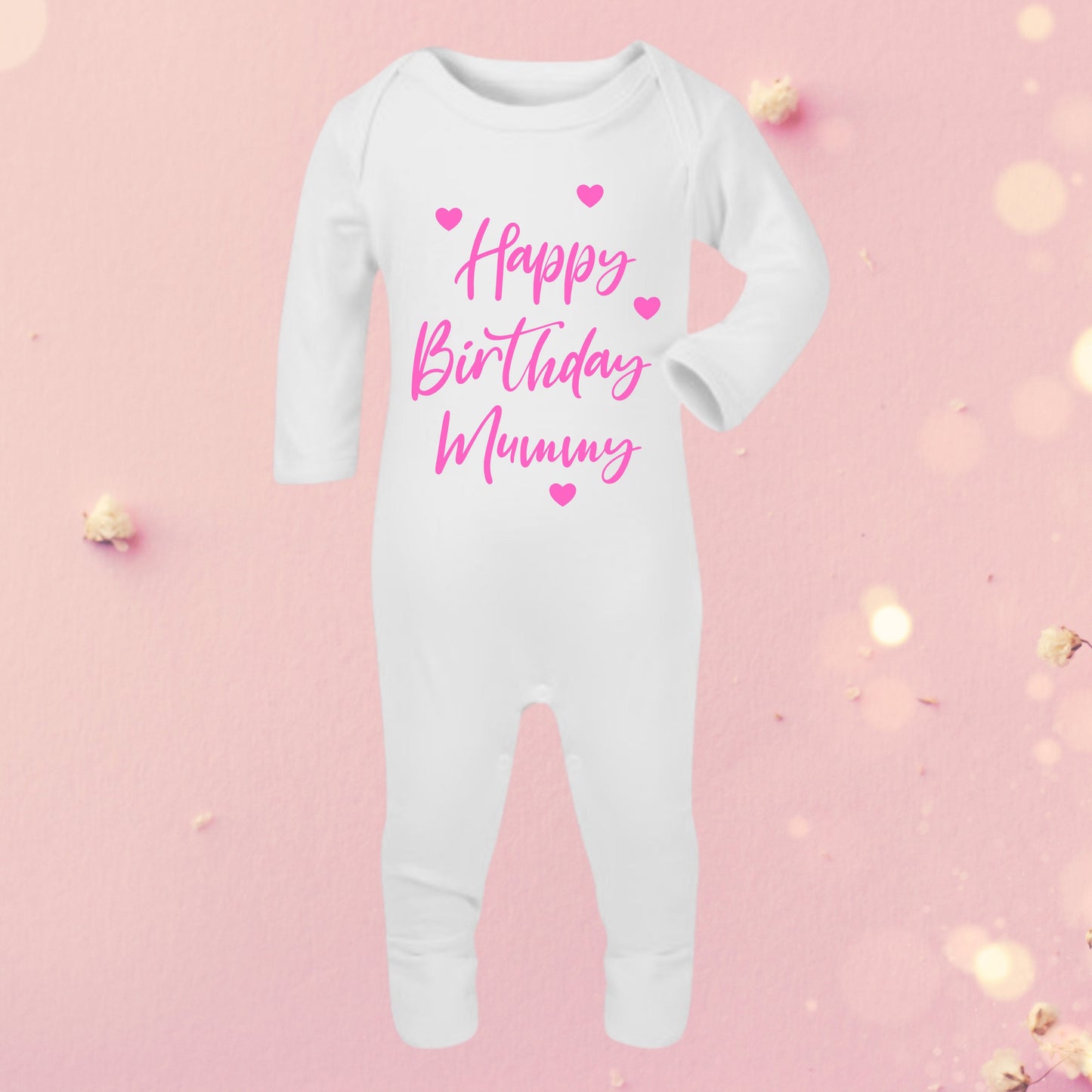 Happy Birthday Mummy babygrow and vest