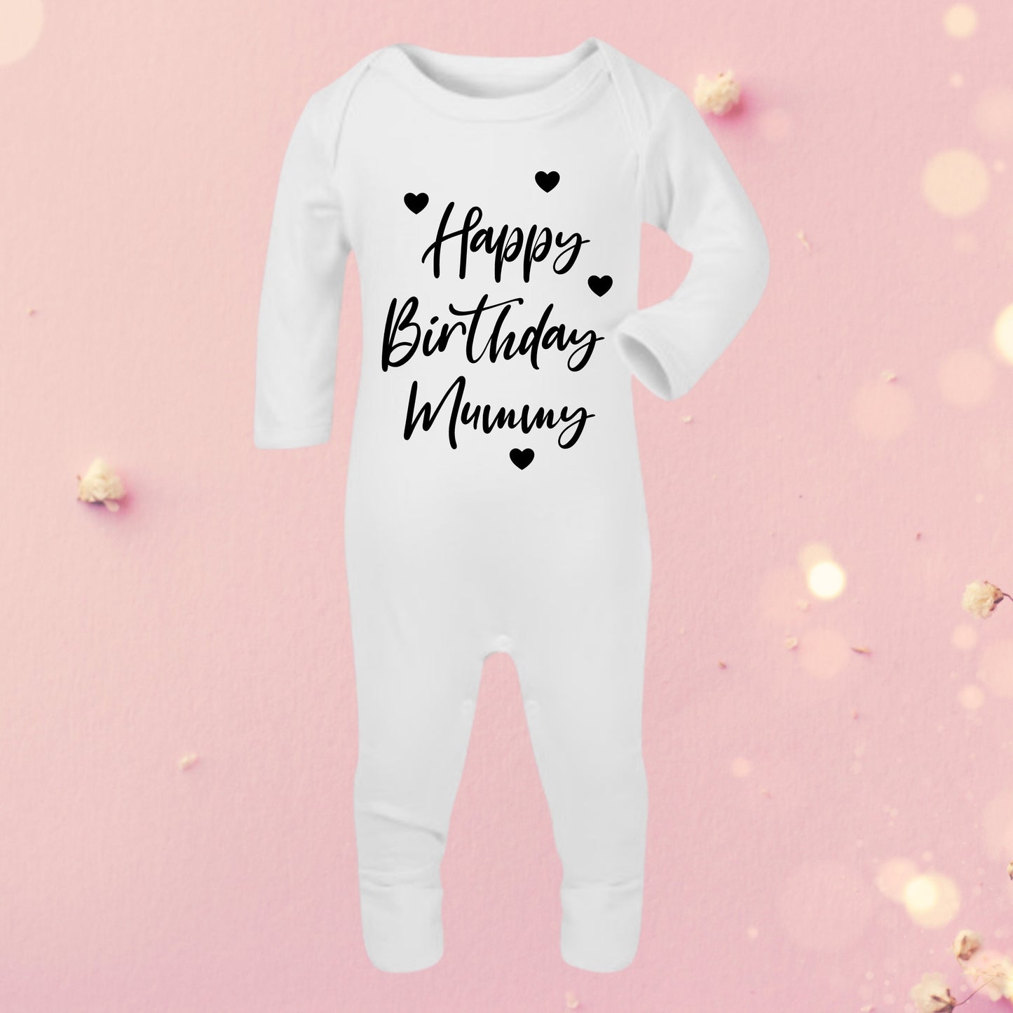 Happy Birthday Mummy babygrow and vest