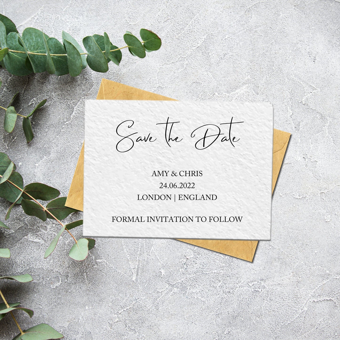 Save the Date Cards | Elegant Save The Date Cards | Modern Save The Date Cards | Wedding Save the Date Cards | A6 Save the date Cards